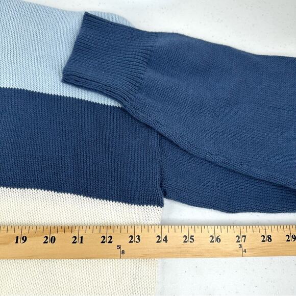 NWT Lucky Brand Ladies' Colorblock Cotton Sweater Blue Multi Size L - Picture 14 of 14
